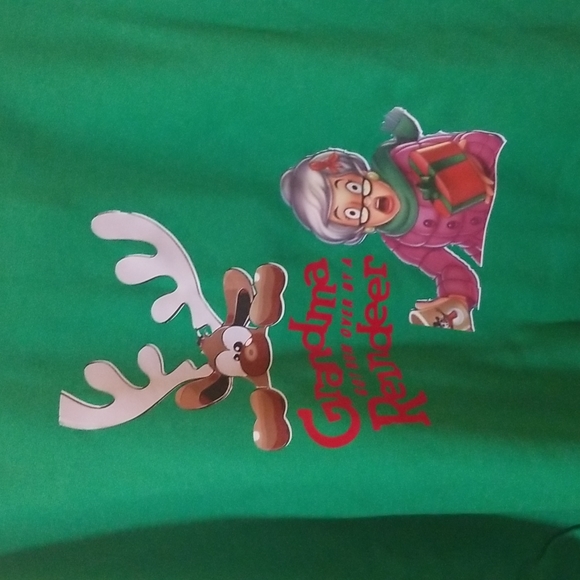 SBC Grandma Got Run Over By A Reindeer Green Crewneck Sweatshirt - Picture 9 of 9